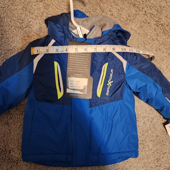 🆕 ZeroXposur Boys Infant Winter Coat Full Zip Hooded Fleece Lined NWT SZ 12M - Picture 9 of 11